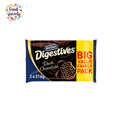 McVitie's Dark Chocolate Digestives Twin Pack 2 x 316g