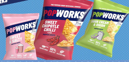 BestBefore-3-May-2025] Popworks Sweet & Salty Popped Crisps 85g Popworks ป๊อปคริสสวีทแอนด์เค็ม 85ก