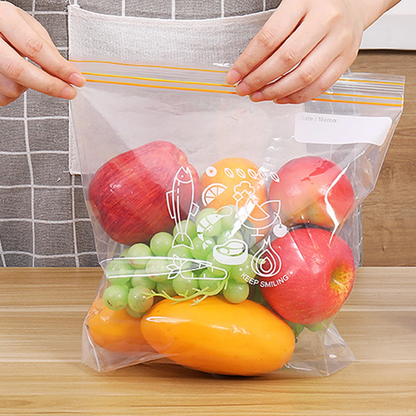 TidyZ Double Zipper Food Bags 30 Packs