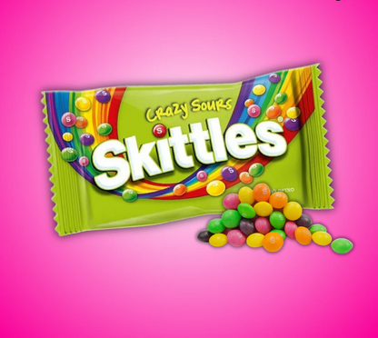 Skittles Crazy Sours Sweets Treat Bag 109g