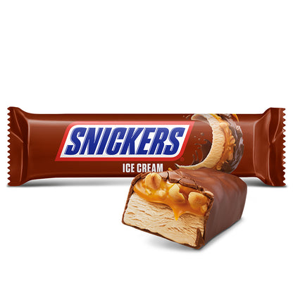 Snickers Chocolate Peanut Ice Cream Bar 4 x 53ml สนิกเกอร์ส ช็อกโกแลต พีนัท ไอศกรีม แท่ง 4 x 53 มิลลิกรัม