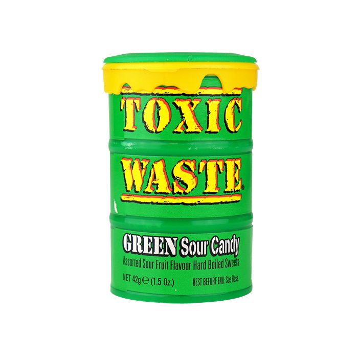 Toxic Waste Green Sour Candy Drum 42g