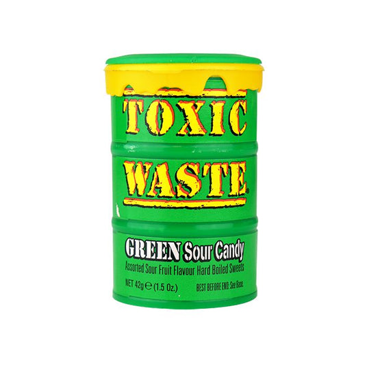 Toxic Waste Green Sour Candy Drum 42g