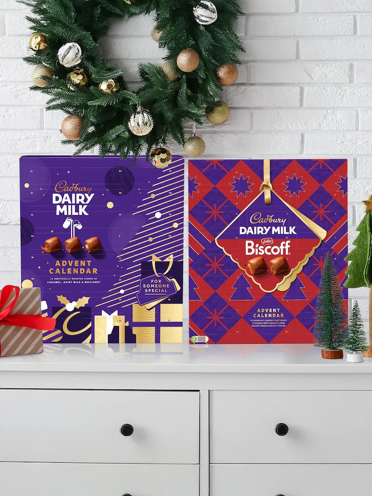 Cadbury Dairy Milk Biscoff Chunk Advent Calendar 236g แคดเบอรี แดรี่ มิลค์ บิสคอฟ ชังก์ ปฏิทินรอคริสต์มาส 236 กรัม