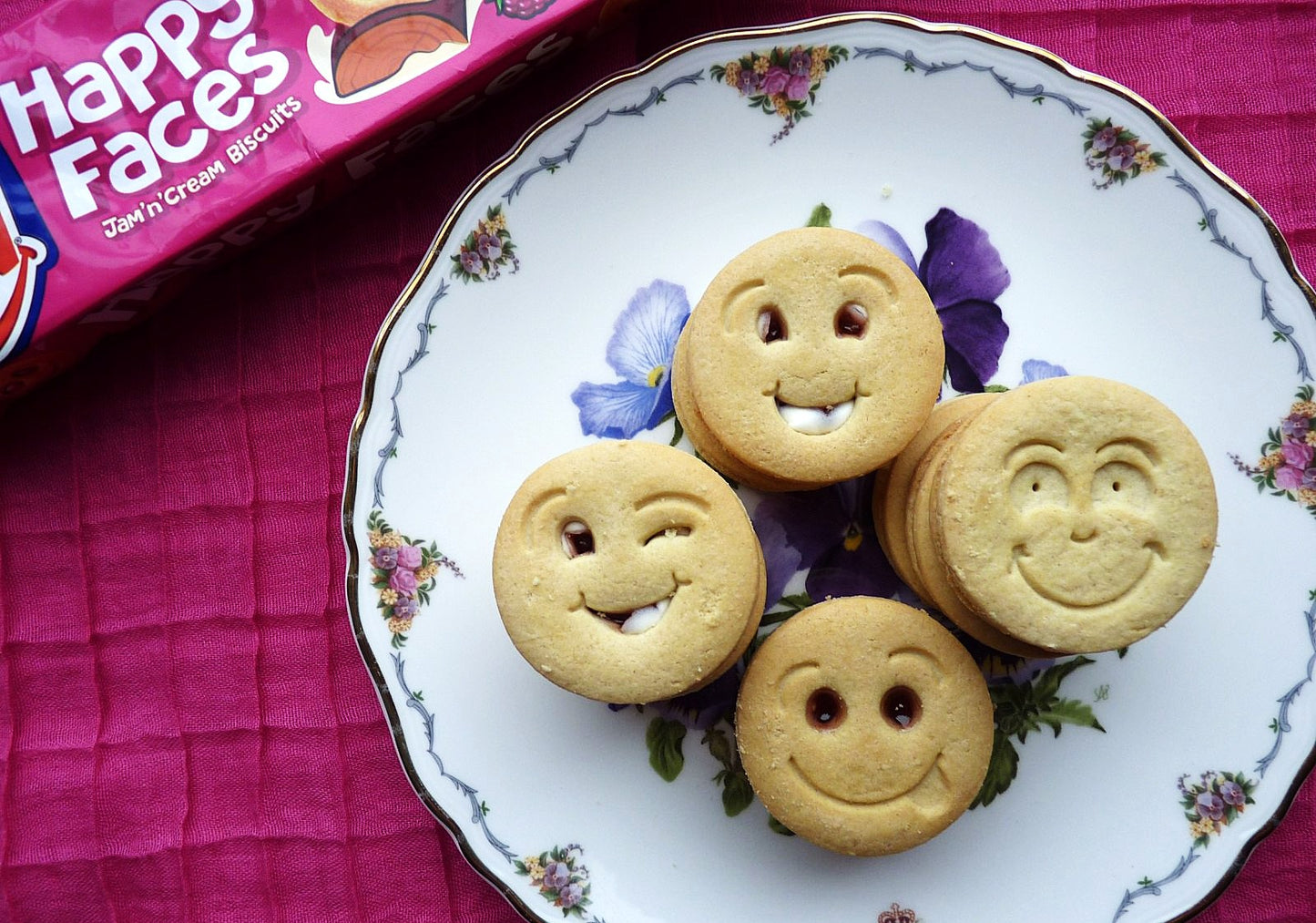 McVitie's BN Happy Faces Jam 'n' Cream Biscuits 165g