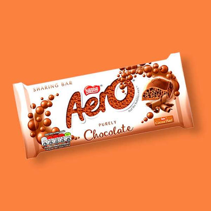 Nestle Aero Purely Chocolate Bubble Bar 90g เนสท์เล่ แอโร่ ช็อกโกแลตนม 90กรัม