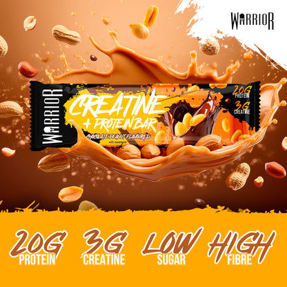 Warrior Creatine Chocolate Peanut Protein Bar 75g