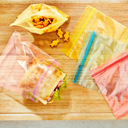 TidyZ Double Zipper Food Bags 30 Packs