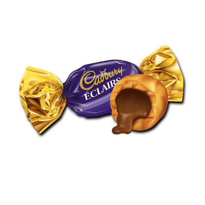 Cadbury Chocolate Eclairs Bag 130g แคดเบอรี อีแคร์ลูกอมคาราเมลสอดไส้นมช็อกโกแลต 130 กรัม