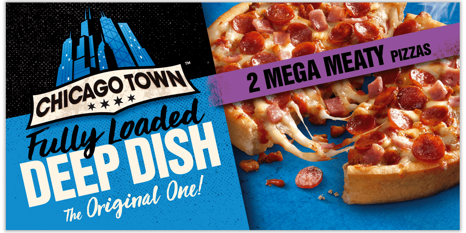 [Best Before 31-Jul-2024]Chicago Town Deep Dish Mega Meaty Pizzas 314G ชิคาโก ทาวน์ ดีพ ดิช เมก้า มีท ตี้ พิซซ่า 314 กรัม