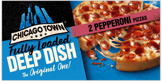 Chicago Town Deep Dish Pepperoni Pizzas 310G ชิคาโก ทาวน์ พิซซ่าถาดลึก เปปเปอโรนี 310 กรัม