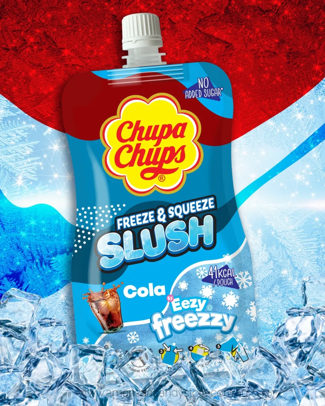 [BestBefore-28Nov2025] Chupa Chups Cola Slush Pouch 250g