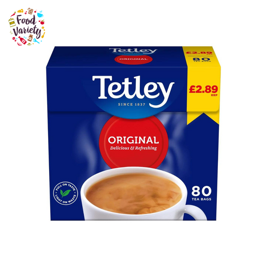 Tetley Original 80 Tea Bags 250g เท็ตเล่ ออริจินอล ชาดำ 80 ถุง 250กรัม