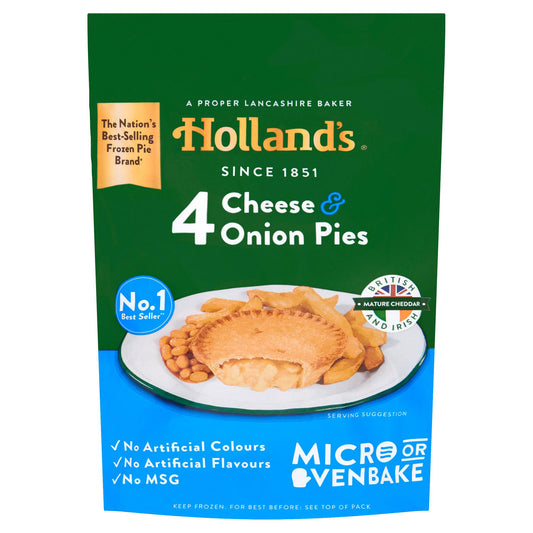 Hollands 4 Cheese & Onion Pies ฮอลแลนด์ 4 พายชีสและหัวหอม