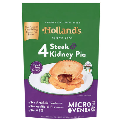 Hollands Steak & Kidney Pies 4 Pack ฮอลแลนด์ สเต็ก แอนด์ ไตนี่ พาย 4 แพ็ค