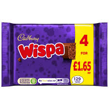 Cadbury Wispa Chocolate 4 Bars 94.8g