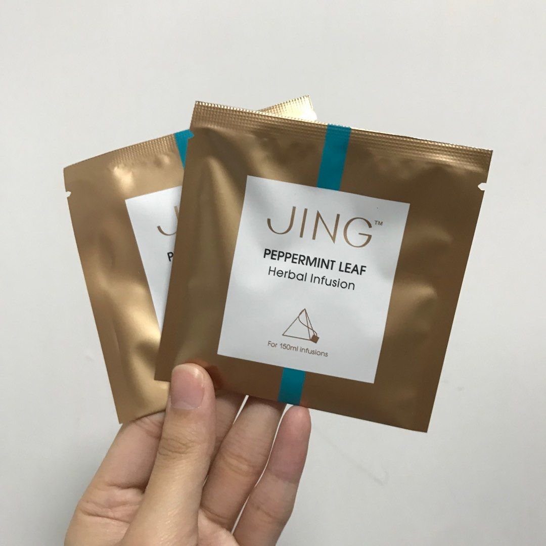 Jing Peppermint Leaf Tea Bags Intensely Refreshing 4g จิง ถุงชาใบสะระแหน่ ให้ความสดชื่นอย่างเข้มข้น 4 กรัม