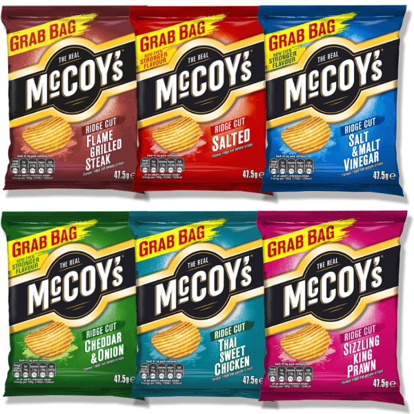 McCoy's Sizzling King Prawn Grab Bag Crisps 45g