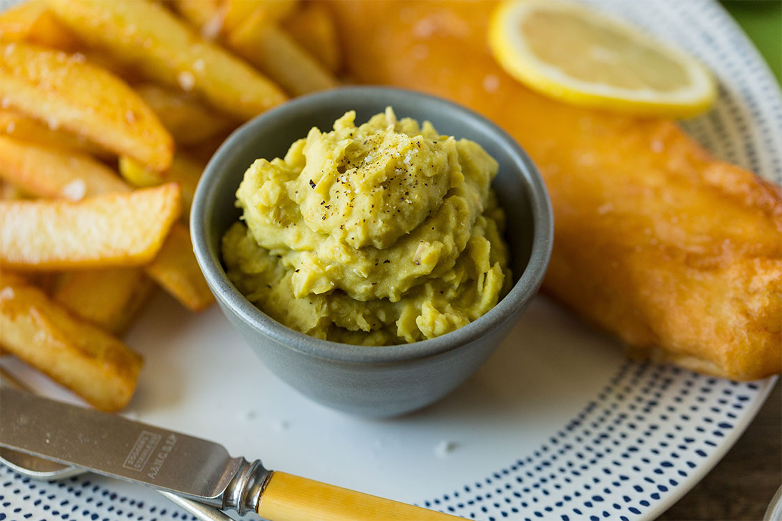 Harry Ramsden’s Chip Shop Style Mushy peas 300g แฮร์รี่ แรมส์เดน ชิป โชป สไตล์ ถั่วลันเตา 300g