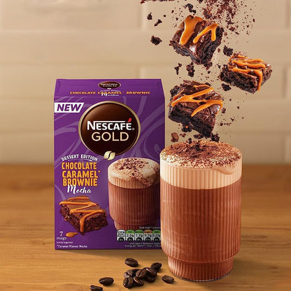 Nescafe Gold Chocolate Caramel Brownie Mocha Sachets 7 x 21.4g