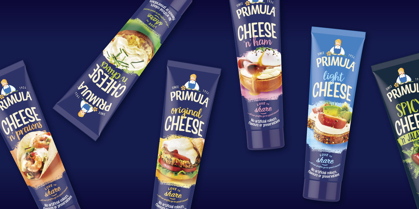 Primula Cheese & Ham Tube 140G พริมูล่า ชีส แอนด์ แฮม ทูบ แบบหลอดบีบ 140 กรัม