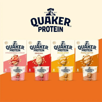 Quaker Protein Strawberries & Cream Porridge 8 Pack 336g