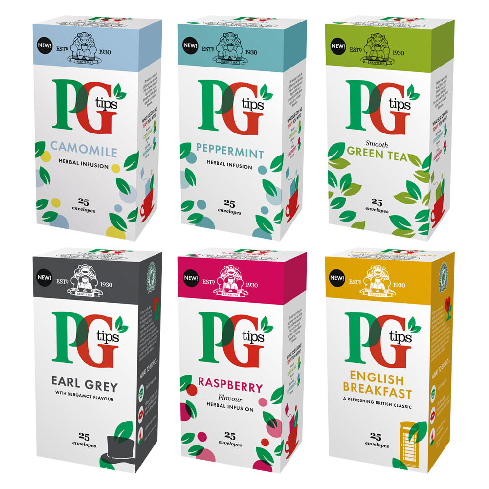 PG Tips Green Tea 25 Envelopes Bags 35g  ชาเขียว PG - 25 ซองบรรจุ 35g