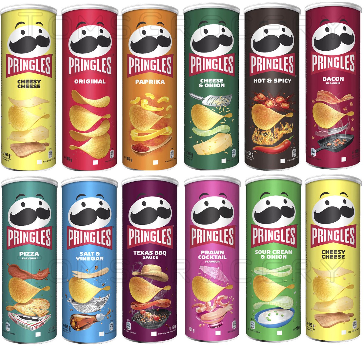 Pringles Salt & Vinegar Sharing Crisps 185g