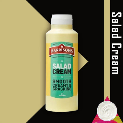 [Best Before 14-Aug-2024]Harrisons Salad Cream Smooth Creamy & Cracking 1 Litre แฮร์ริสัน สลัดครีม รสเนียนนุ่ม แบบขวดบีบ 1 ลิตร