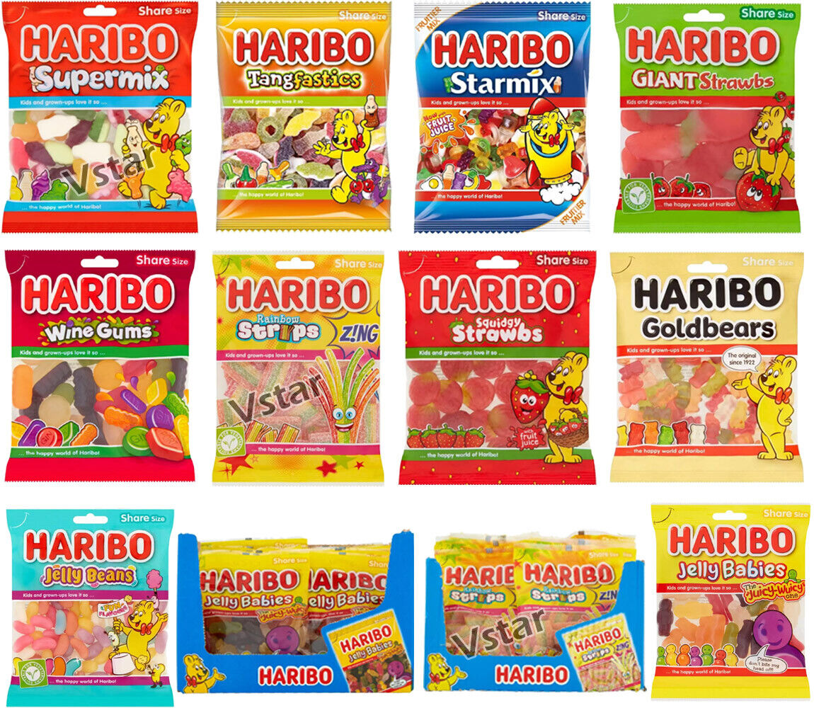 Haribo Starmix Fruit Flavour Gum 160g  ฮาริโบ สตาร์มิกซ์ หมากฝรั่งรสผลไม้ 160 กรัม