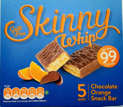 Skinny Whip Chocolate Orange Bars 5 Pack 100g
