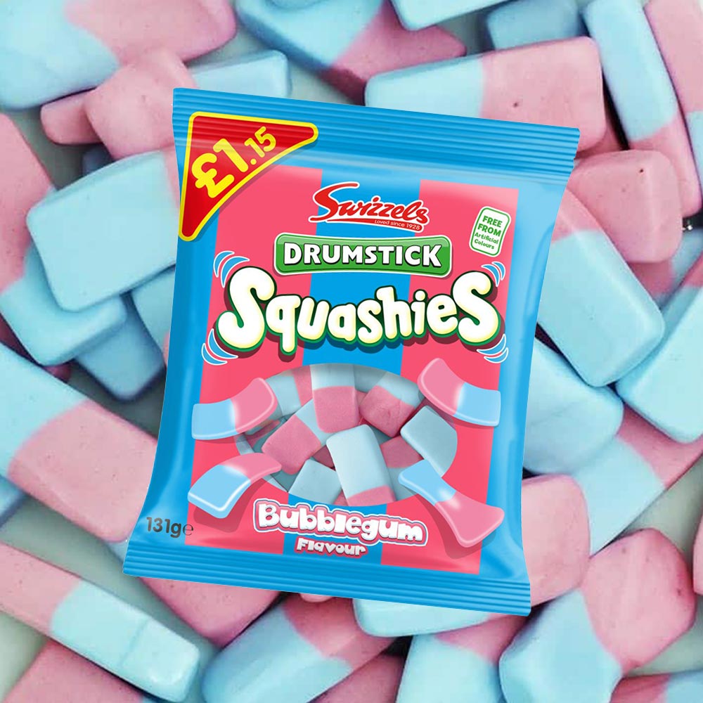 Swizzels Drumstick Squashies Bubblegum Flavour 120g