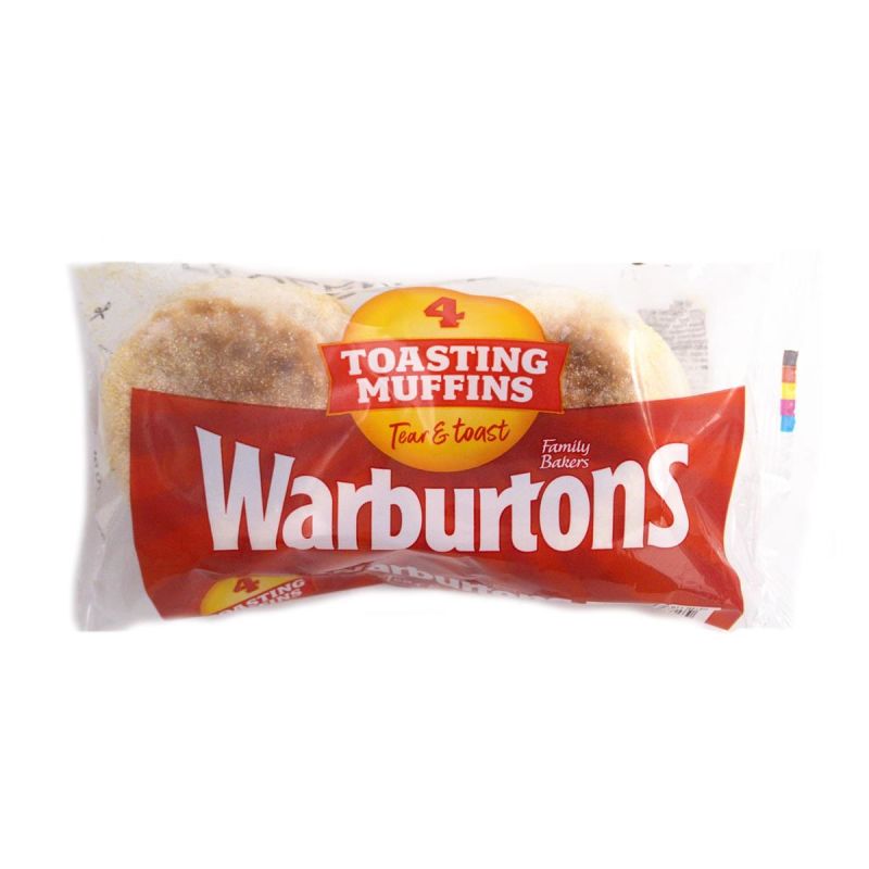 Warburtons Breakfast Muffins 4 Pack 294g วอร์เบอร์ตันส์ อาหารเช้า มัฟฟินส์ 4 แพ็ค 294 กรัม