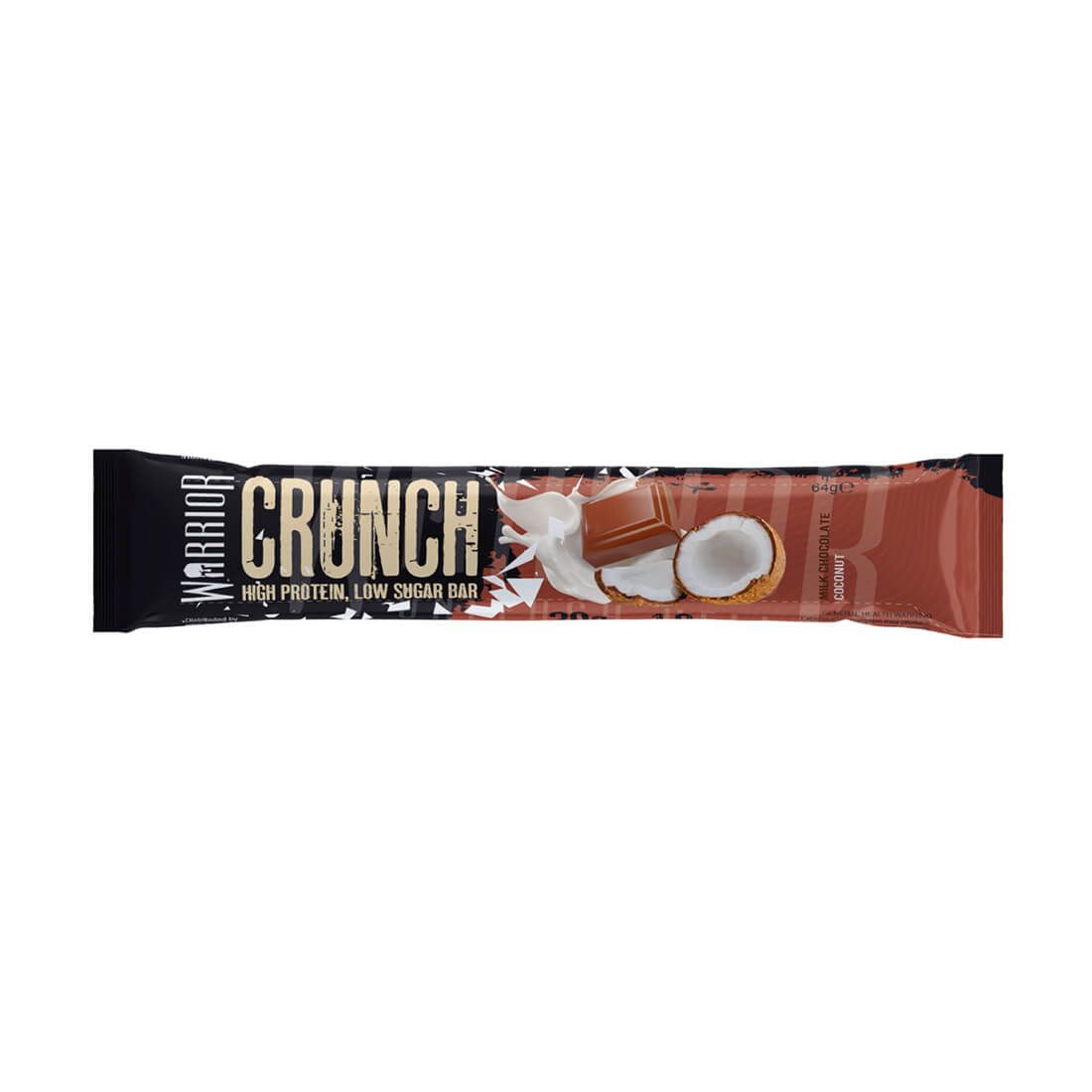 Warrior Crunch Protein Bar Milk Chocolate Coconut 64g วอริเออร์ ครันช์ โปรตีน บาร์ มิลค์ช็อกโกแลต โคโคนัท 64 กรัม