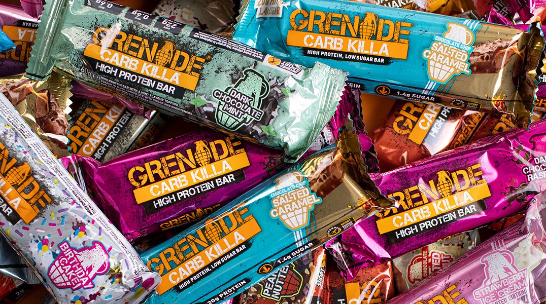 Grenade Carb Killa High Protein Bar Salted Caramel 60g เกรนเนต โปรตีนบาร์ รสคาราเมลเค็ม 60 กรัม