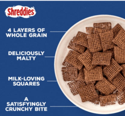 [Bestbefore-31-Dec-2024] Nestle Shreddies Original Cereal 460g เนสท์เล่ ซีเรียลเชร็ดดี้ส์ ออริจินอล 460กรัม