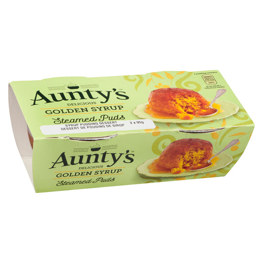 Aunty’s Steamed Puds Golden syrup 2x95g อันตีส์สตรีมพุดส์โกลด์เดนไซรัป 2x95กรัม