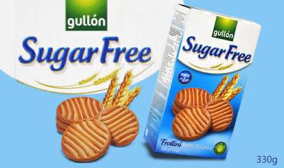 Gullon Sugar Free Shortbread Biscuits 330g กัลลอน บิสกิตขนมชนิดร่วนปราศจากน้ำตาล 330g