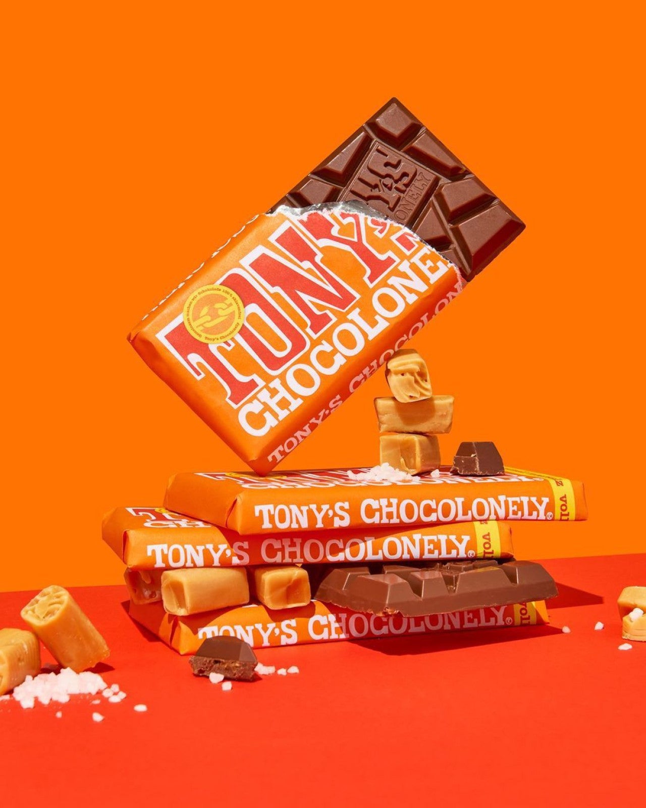Tony's Chocolonely Milk Chocolate Caramel Sea Salt 180g