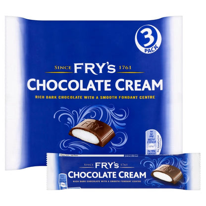 Fry's Chocolate Cream 3 Pack 147G ฟรายส์ ช็อกโกแลตครีม 3 แพ็ค 147G