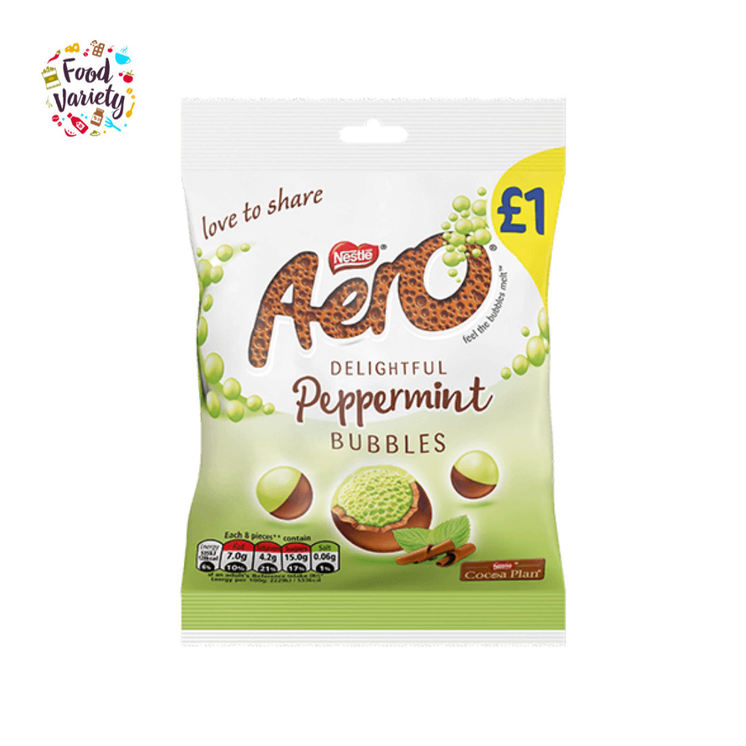 Nestle Aero bubbles peppermint chocolate 92g เนสท์เล่ แอโร บับเบิ้ล ช็อกโกแลต เปเปอร์มิ้นท์ มิ้นท์ 92g