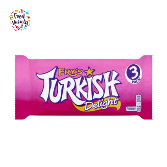 Fry's Turkish Delight 3 Pack 153G ไฟรตุรกีดีไลท์ 3 แพ็ค 153G เจลลี่ตรงกลางนุ่มๆเคลือบด้วยช็อกโกแลตนม