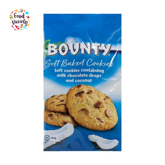 Bounty Soft Baked Cookies with Milk Chocolate and Coconut 180g  บาวน์ตี้ คุกกี้อบช็อกโกแลตนมและ