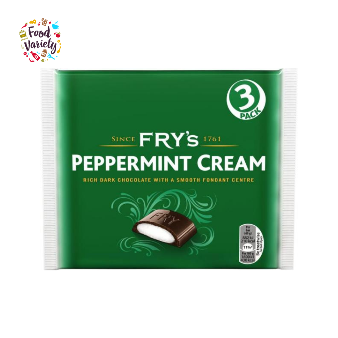 Fry's Peppermint Cream 3 Pack 147g ฟรายส์ ครีมเปปเปอร์มินต์ 3 แพ็ค 147กรัม