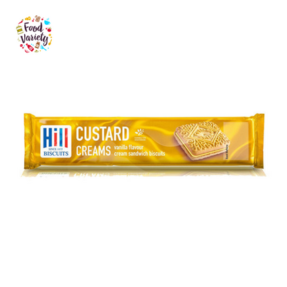 Hill Custard Creams Sandwich Biscuits 150g ฮิล แซนวิชบิสกิต สอดไส้ครีมคัสตาร์ด 150กรัม