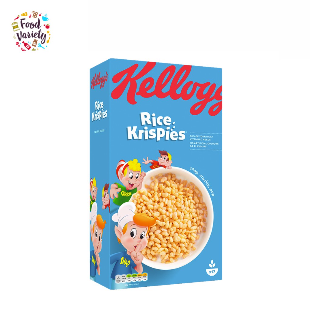 Kellogg's Rice Krispies 510g แคลล็อกส์ ซีเรียลข้าวพองอบกรอบ 510 กรัม