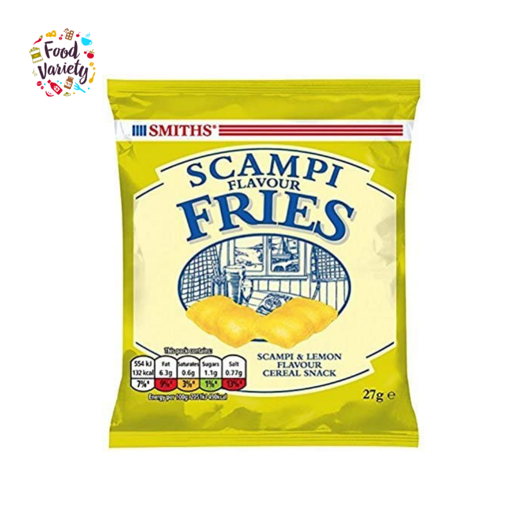 Smiths Scampi Fries Scampi & Lemon Flavour 27g สมิทส์ สแคมปิ ฟรายส์ รสสแคมปิและเลมอน 27กรัม