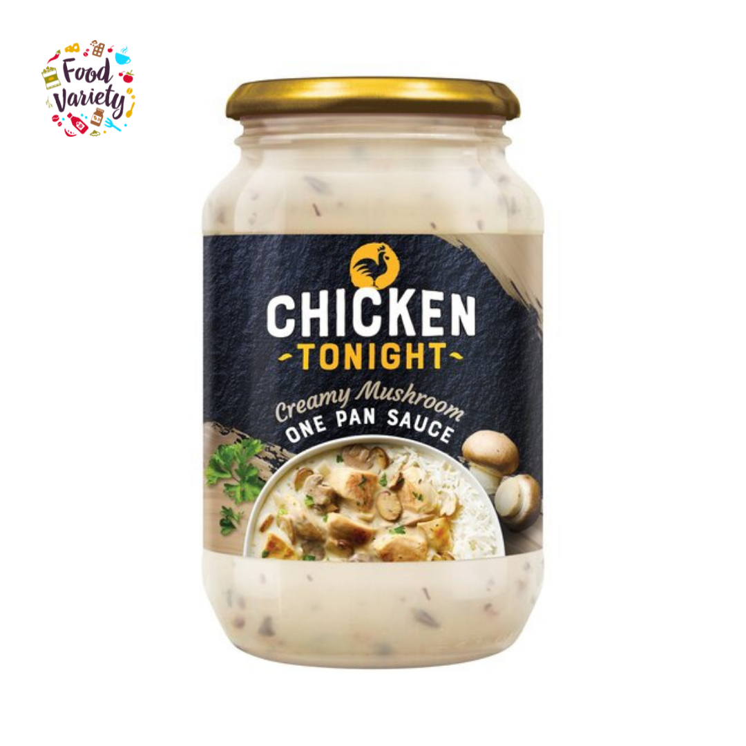 Chicken Tonight Creamy Mushroom 500G ชีคเค็นทุไนทครีมเห็ด 500G ซอสครีมเห็ดกับหัวหอม หมักไก่