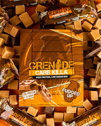 Grenade Carb Killa High Protein Bar Fudged Up 60g เเกรเนต โปรตีนบาร์ รสฟัดจ์ อัพ 60กรัม