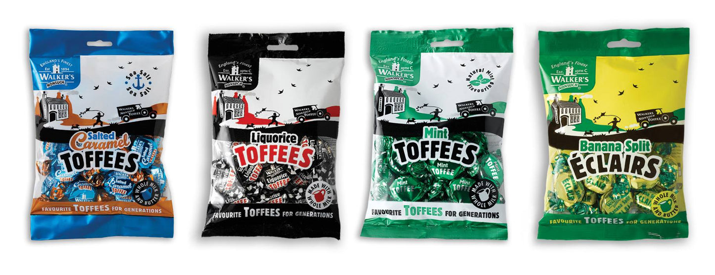 Walker's Nonsuch Mint Toffees 150g วอล์คเกอร์ ทอฟฟี่ รสมินต์ 150 กรัม